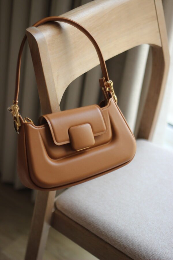 Koa Push-Lock Top Handle Bag