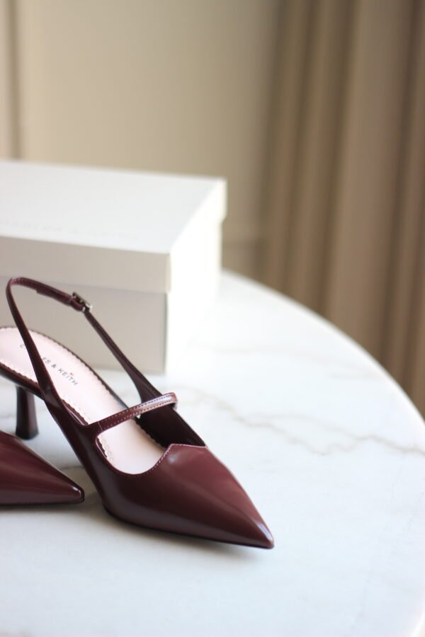 Charles And Keith - burgundy heel - Image 2