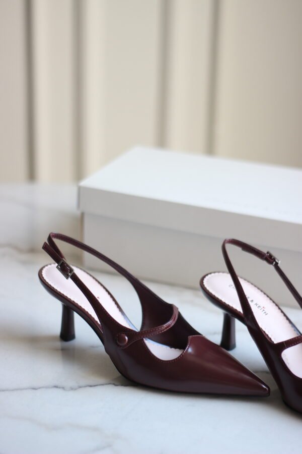 Charles And Keith - burgundy heel - Image 3