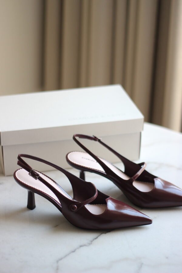 Charles And Keith - burgundy heel