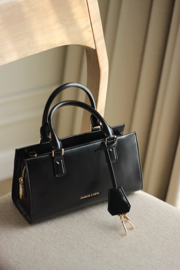 Charles and Keith Mini Kerry Tote Bag - Black - Image 2
