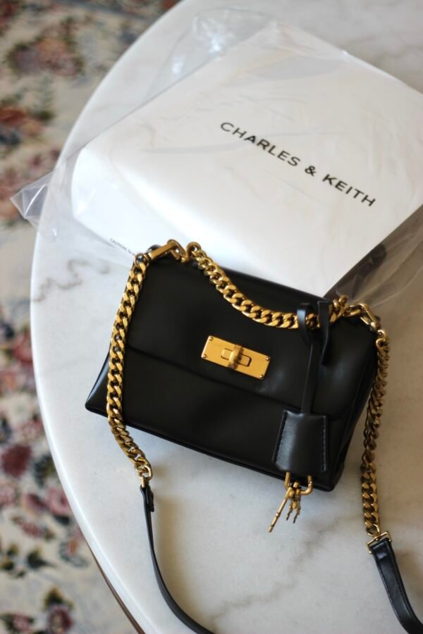 Mini Kerry Chain-Handle Crossbody Bag - Black