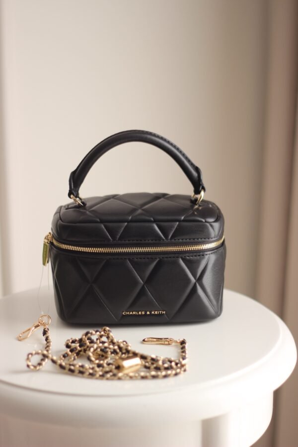 Charles & keith Arwen Quilted Top Handle Vanity Bag