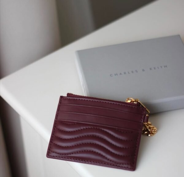 Charles & keith card holder - burgundy - Image 2