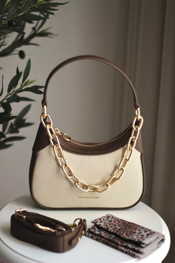 Charles and Keith - shoulder brown - scarf - Image 3