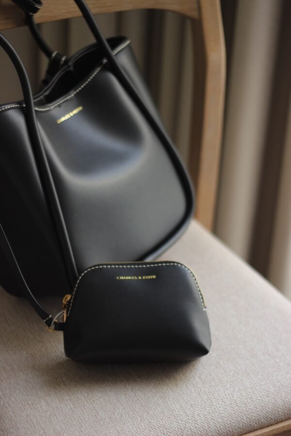 Charles & keith Mini lyla tote bag - black - Image 2
