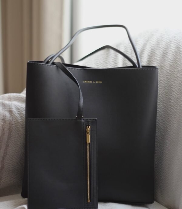 Charles & keith tote bag - black - Image 2