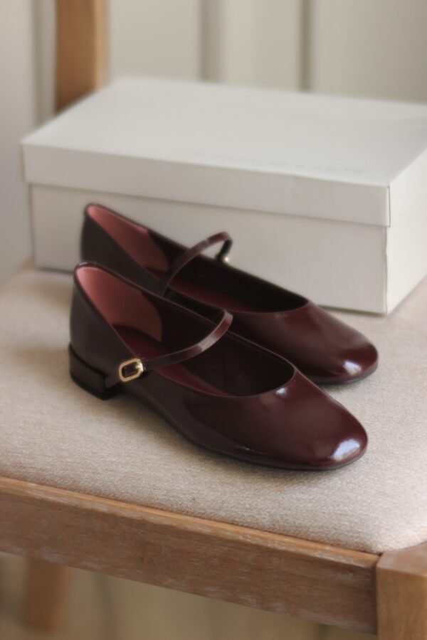 CHARLS&KEITH BURGUNDY FLAT