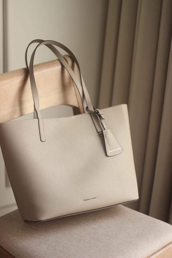 Charles & Keith Beryl Tote Bag - Taupe - Image 4