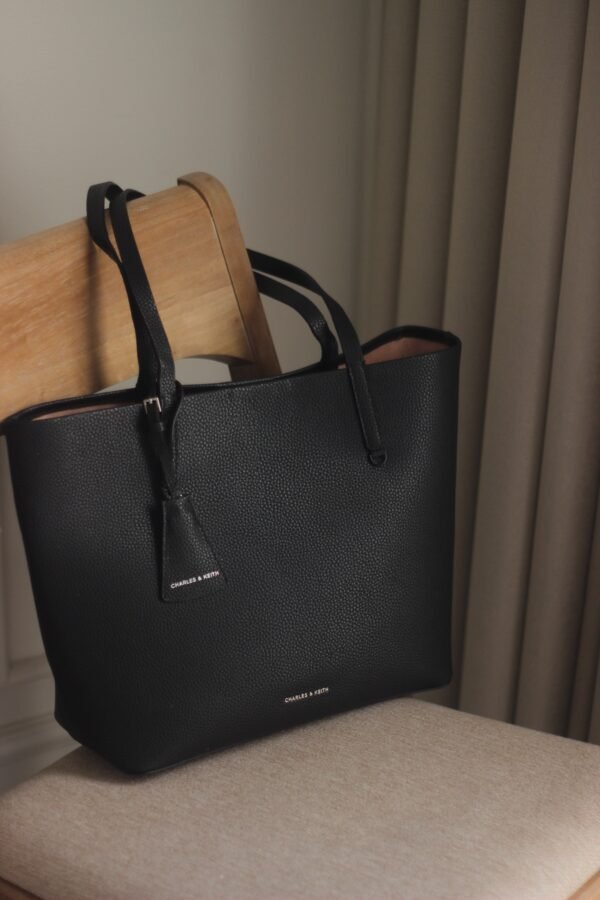 Charles & keith tote bag black - Image 4