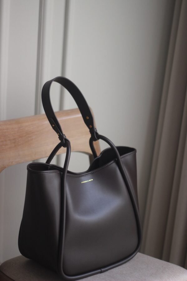 Lyla tote bag - charles & keith Espresso Brown - Image 2