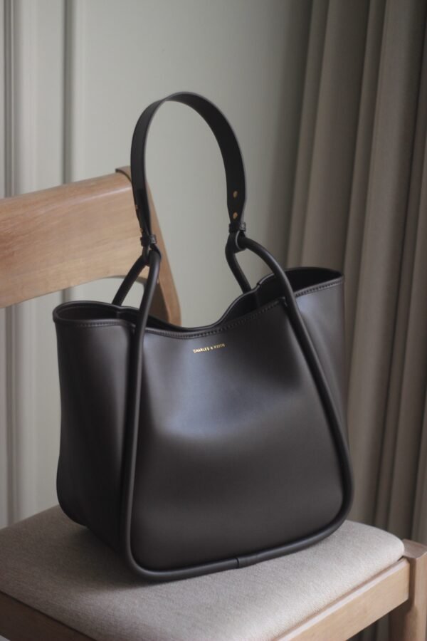 Lyla tote bag - charles & keith Espresso Brown