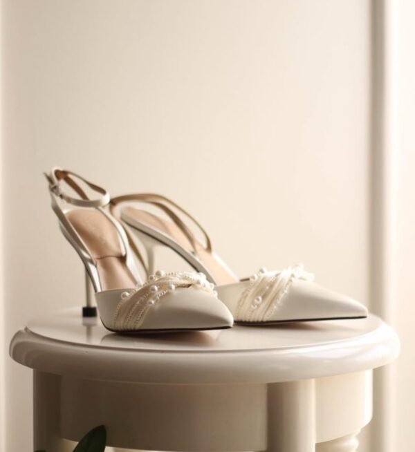 CHARLES KEITH LEDA HEELS -WHITE