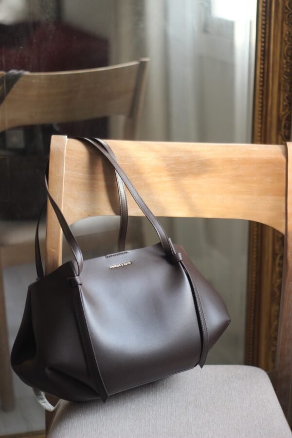 Calla tote bag - espresso brown