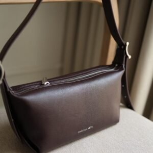 Larsen Buckle-Strap Slouchy Shoulder Bag - Plum