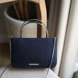 Jennis Lace & Satin Top Handle Bag