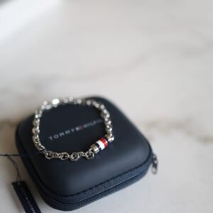 Signature stripe chain link bracelet