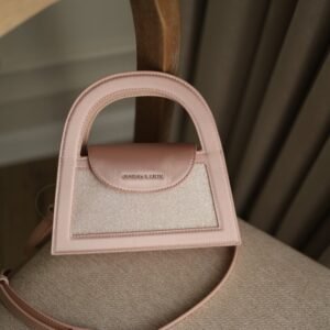 Este glittered top handle bag - pink