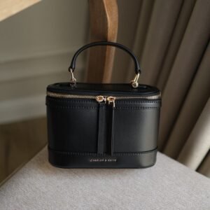 Enola Top Handle Vanity Bag - Black