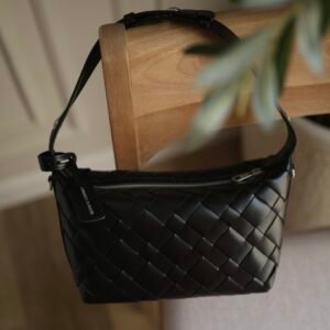 Ivette Woven Shoulder Bag - Noir