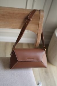 Nasrin Geometric Shoulder Bag - Chocolate