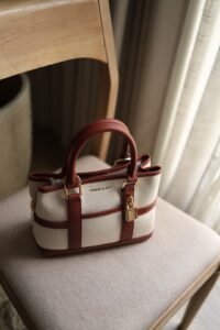 Mini Scottie Canvas Bag - Brick - Charles and keith