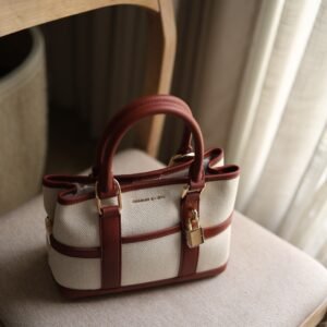 Mini Scottie Canvas Bag - Brick - Charles and keith