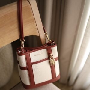 Scottie Canvas Bucket Bag - Brick Charles and keith