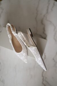 Tayari Embroidered-Mesh Slingback  charles and Keith