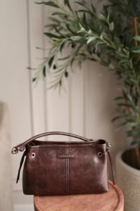 Noane Top Handle Bag - Distressed Coffee