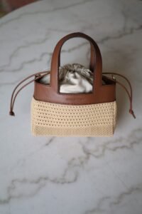 Girls' Ida Knitted Mini Bag - Beige