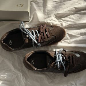 Jace Leather & Suede Sneakers - Dark Brown
